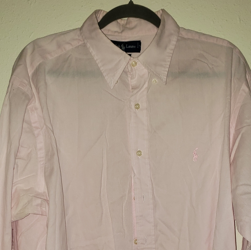 Polo Ralph Lauren button sz 17-35 EUC light pink